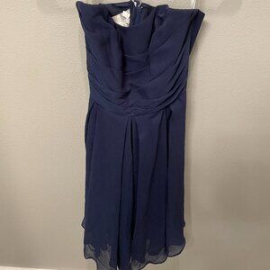 David's Bridal Short Navy Dress
